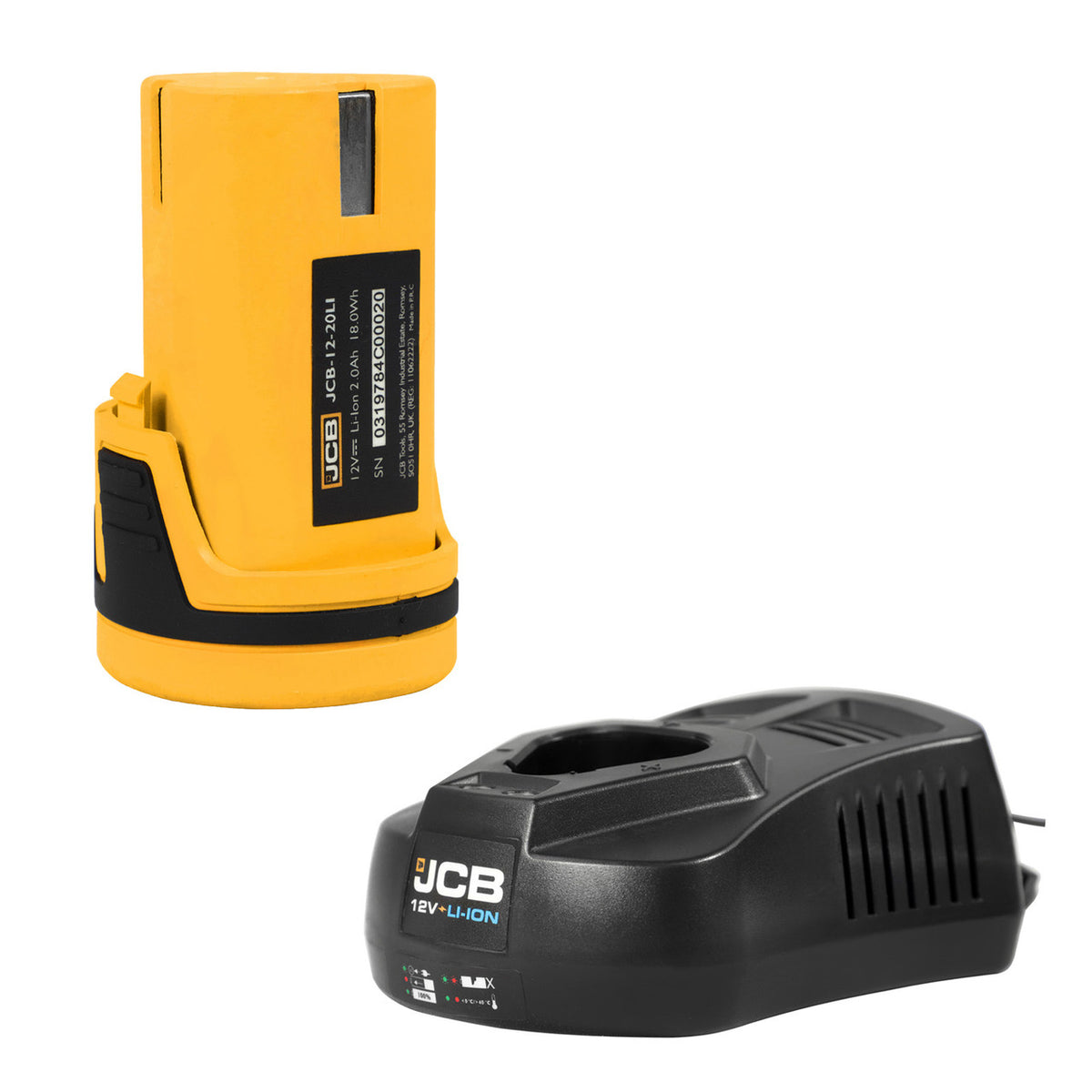 JCB 12V 2.0AH BATTERY AND 12V CHARGER | 21-12BTFC