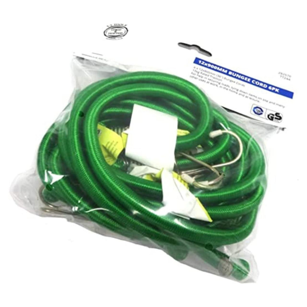 Tried & Tested 12x900mm Bungee Cords 6pk | TT244