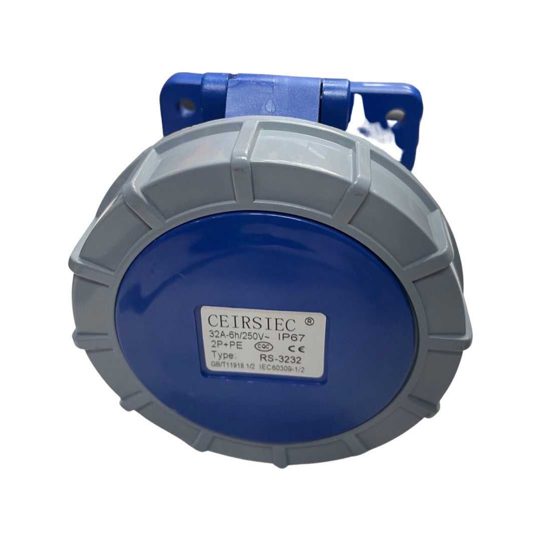 1039482-Genuine Replacement Single-Phase 32A IP67 Socket for a Selection of Hyundai Machines Front