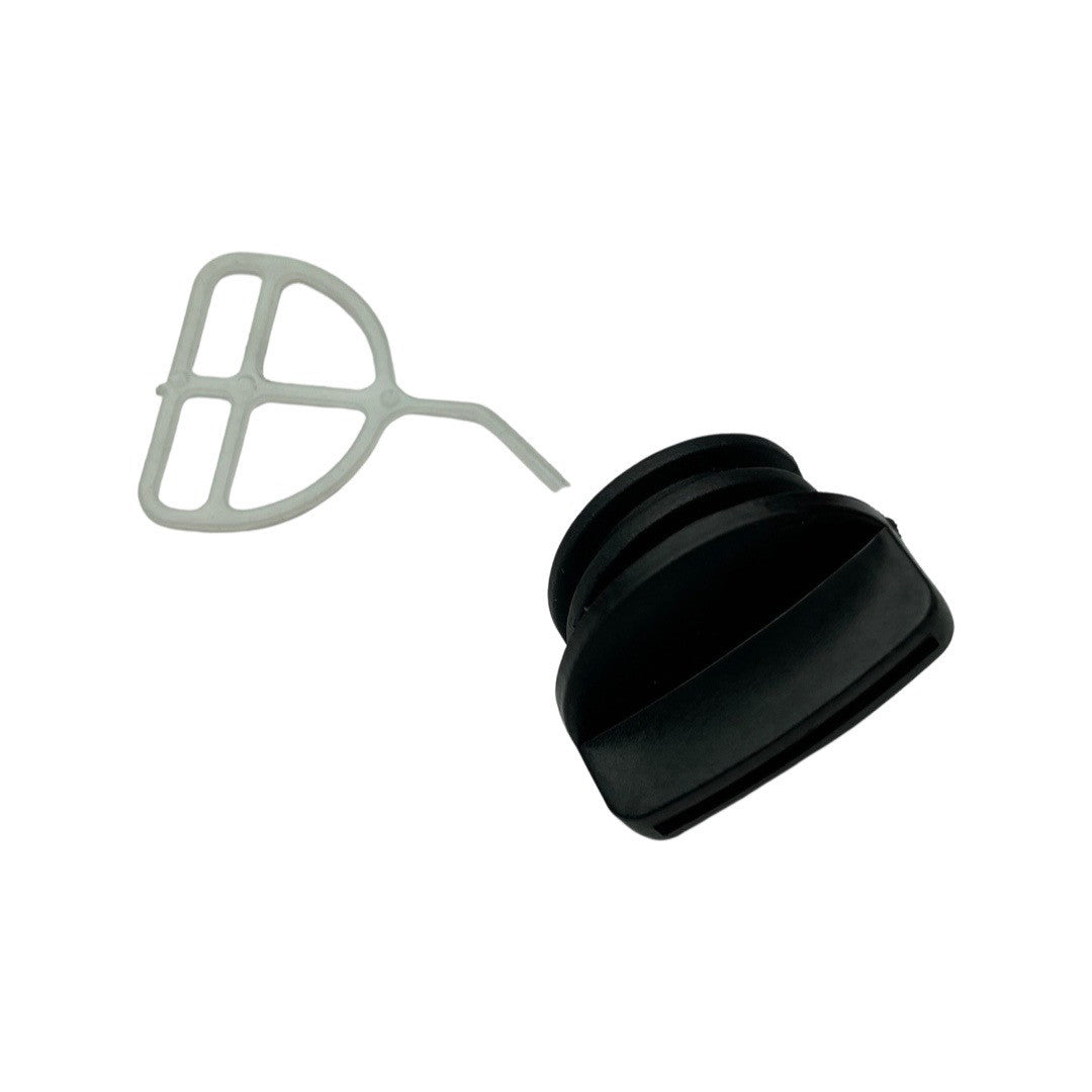 1257149 - replacement Fuel Tank Cap for the P1 P6220C Petrol Chainsaw OEM spare part black plastic screw fit plastic toggle