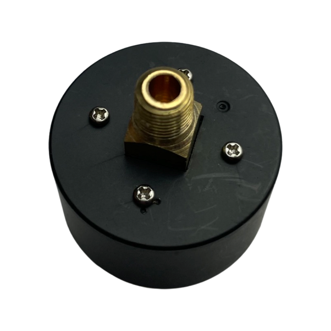 1116038 - replacement Line Pressure Gauge for the Hyundai HY30100V 100 Litre Air Compressor OEM spare part threaded brass fitting
