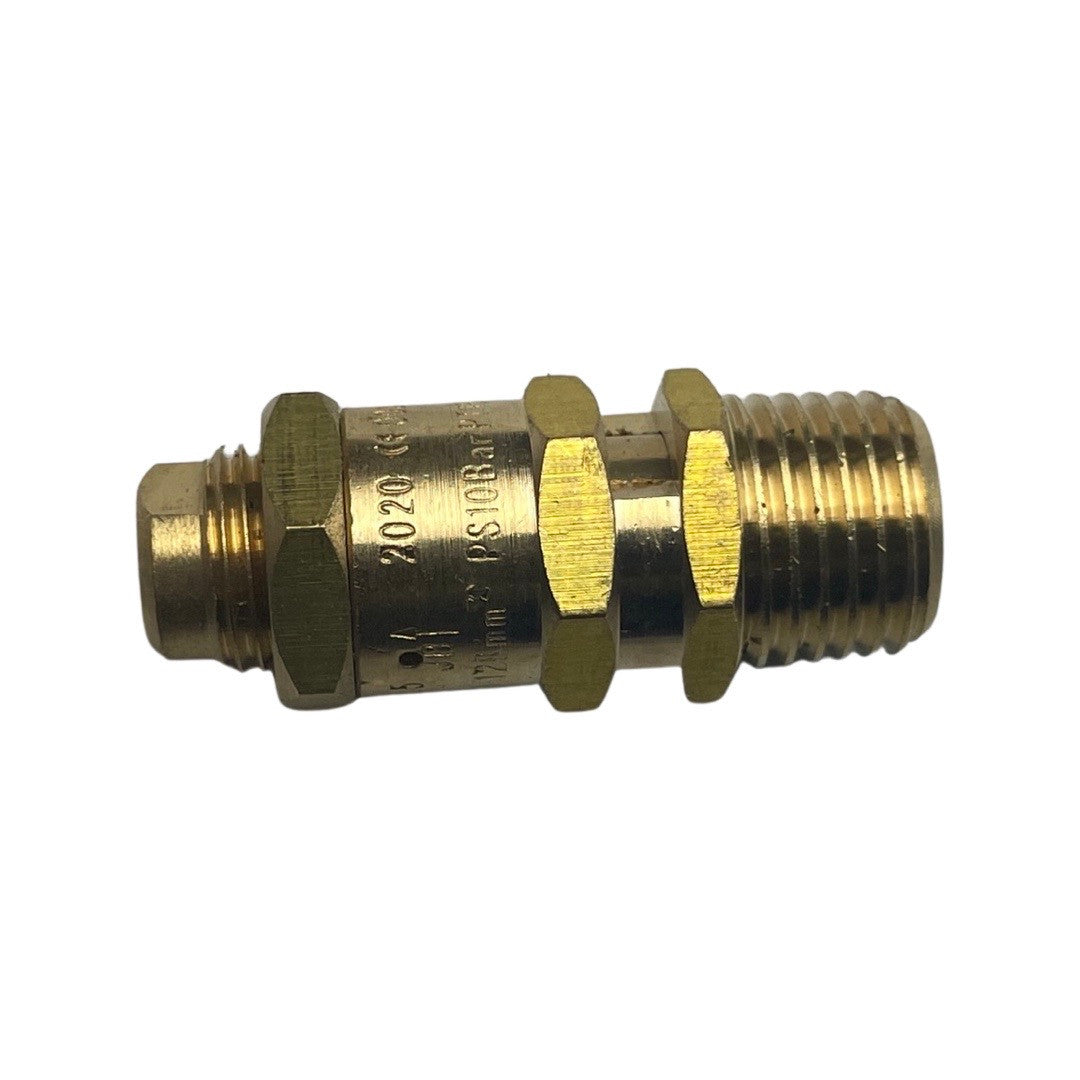 1121038 - replacement CE Safety Valve for the Hyundai HY3200S 200 Litre Air Compressor OEM spare part brass
