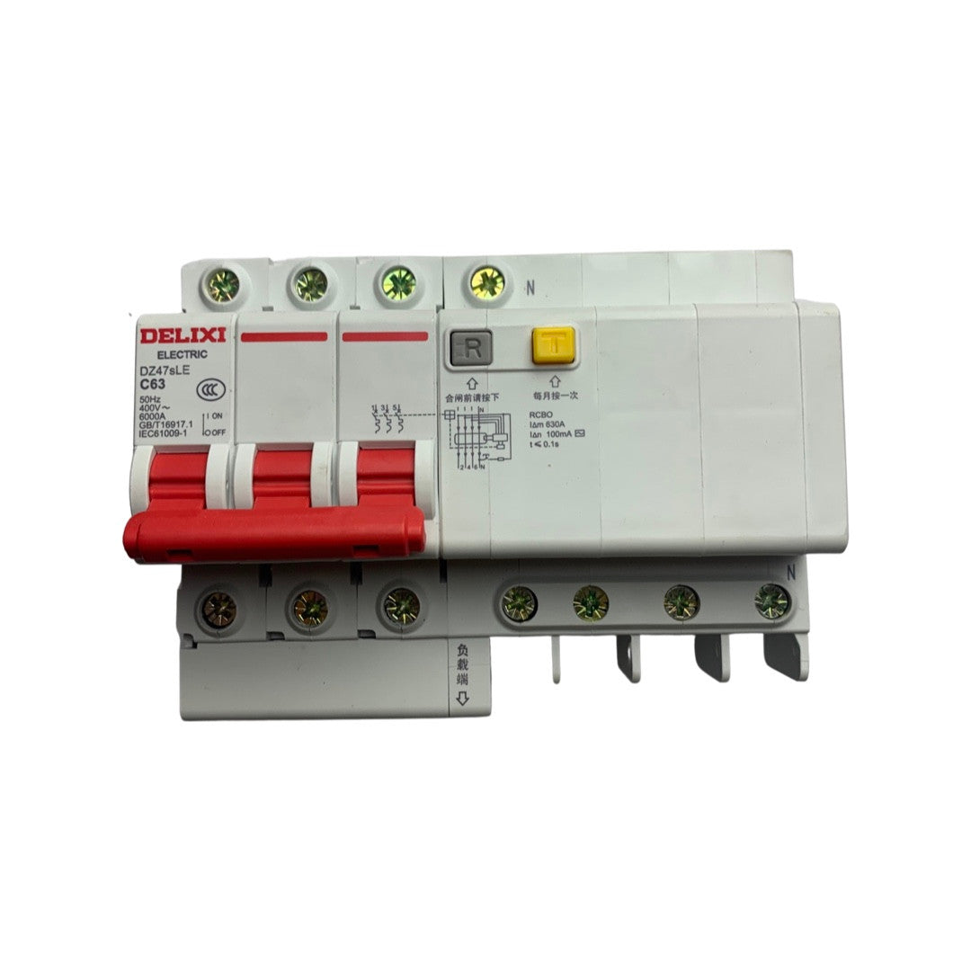 Leakage circuit breaker 3P+N C63A