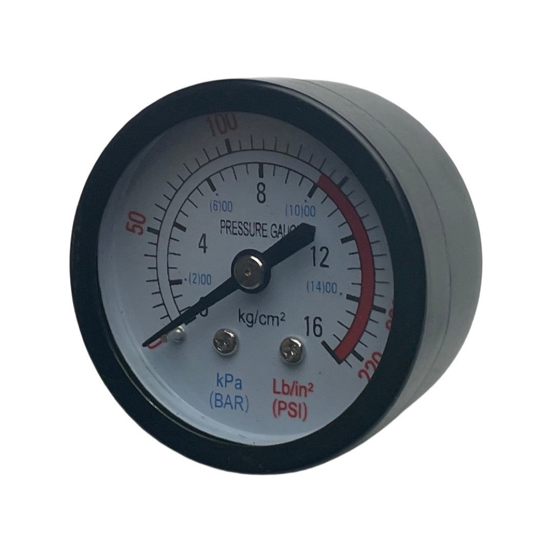 1121036 - replacement Line Pressure Gauge for the Hyundai HY3200S Air Compressor OEM spare part threaded brass fitting