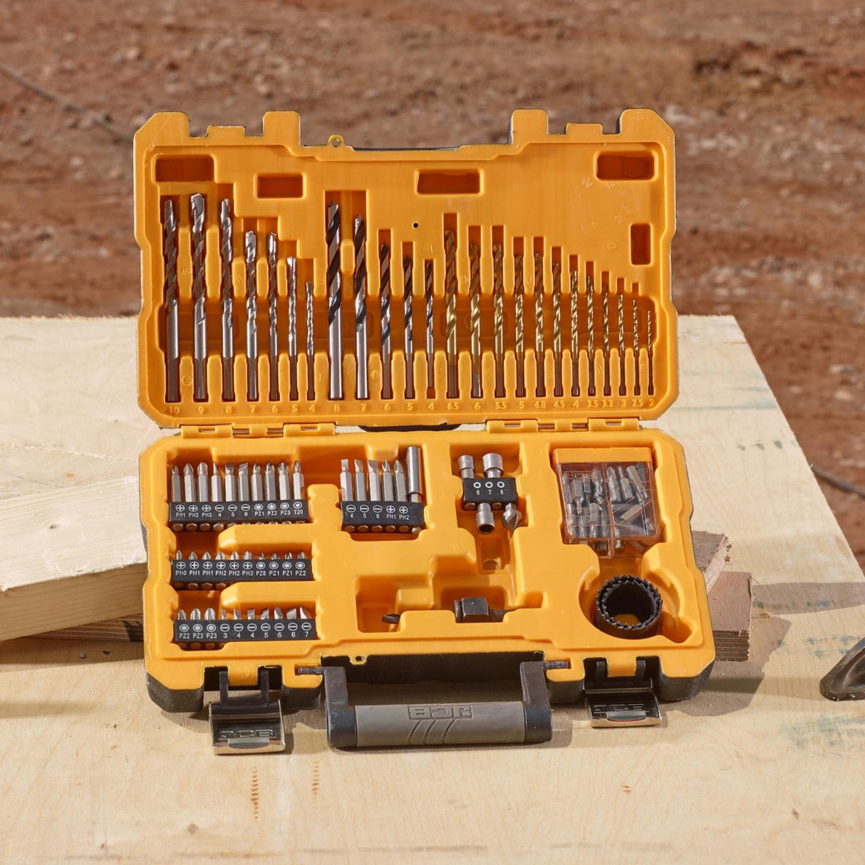 JCB 100 Piece Drill Bit Set & Tool Set