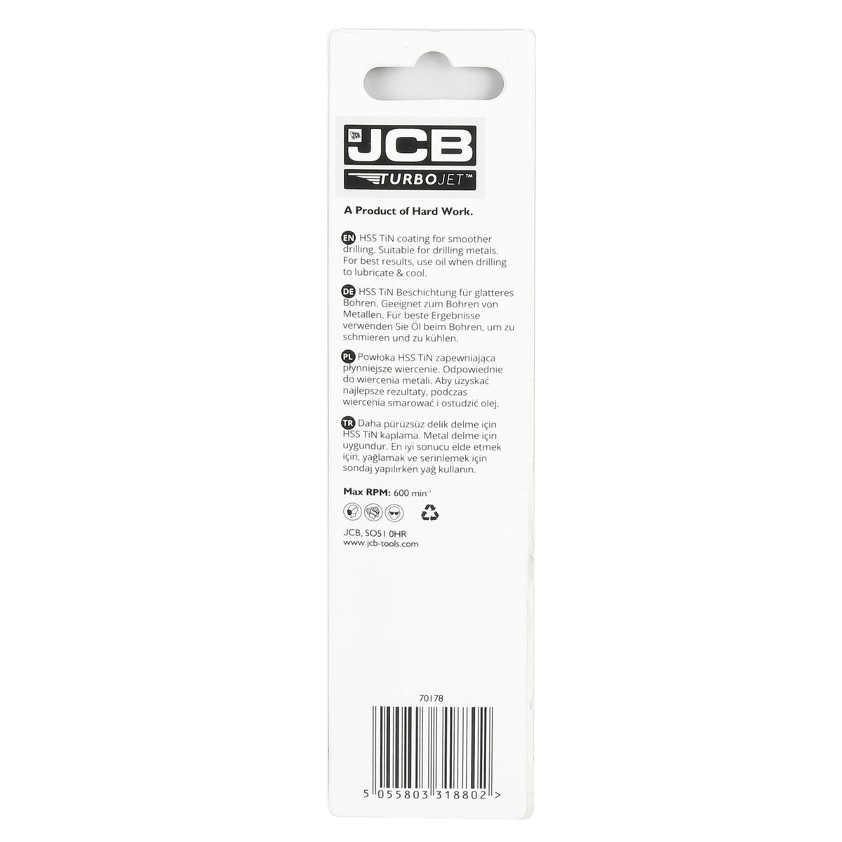 JCB Turbojet 7 Point HSS Drill Bit 9 x 125 mm | 5055803318802
