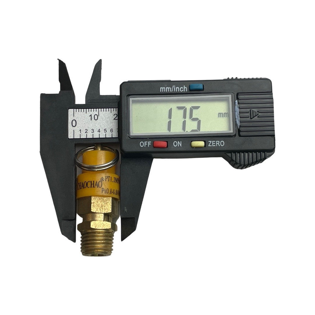 1116039 - replacement CE Safety Valve for the Hyundai HY30100V 100 Litre Air Compressor OEM spare part measured width