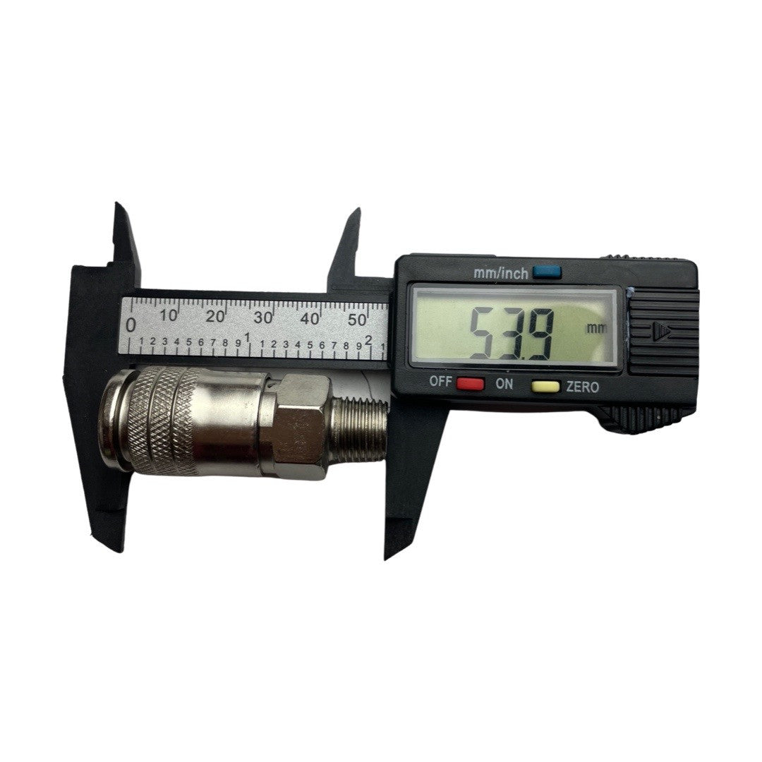 1114028 - replacement 3/8 inch Quick Release Coupler for the Hyundai HY7524 Air Compressor OEM spare part measurement