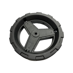 1318030 - replacement Rear Wheel for the Hyundai HYSC1800E Electric Lawn Scarifier and Aerator OEM spare part black plastic