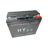 1007018 - replacement 12V Battery for the Hyundai HY3500RVI Petrol Leisure Generator OEM spare part negative and positive terminals