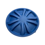 1355001 - replacement Wheel Cover for the Hyundai HYSW1600E Artificial Grass Sweeper OEM spare part blue plastic
