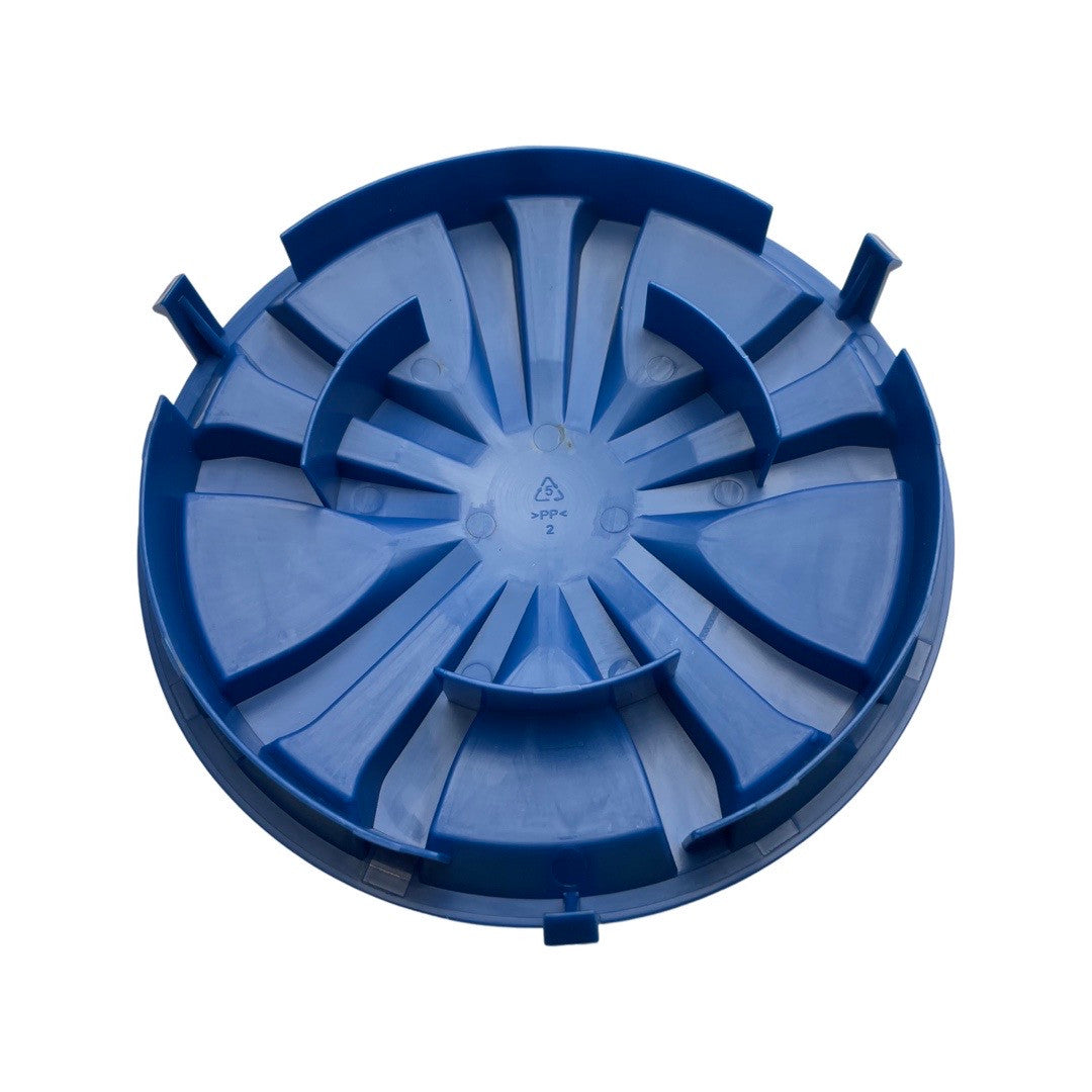 1355001 - replacement Wheel Cover for the Hyundai HYSW1600E Artificial Grass Sweeper OEM spare part blue