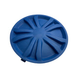 1355032 - replacement Rear Wheel Cover for the Hyundai HYSW1600E Artificial Grass Sweeper OEM spare part blue plastic