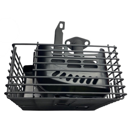 1001270-Replacement Exhaust Assembly the Hyundai HYSC210 Scarifier and Aerator black steel mesh guard