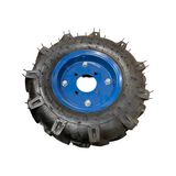 1104138 - replacement Left Hand Side Wheel and tyre for the Hyundai HYMD500 Mini Dumper OEM spare part blue rim